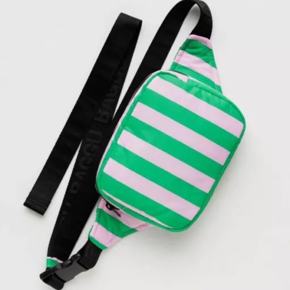 BNWT Baguu Pink Green Fanny Pack Belt Bag - Picture 6 of 6
